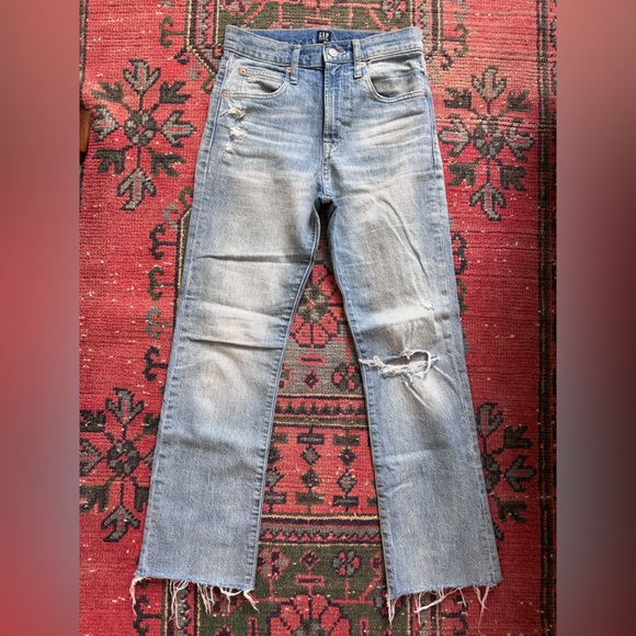 GAP Denim - GAP Ankle Flare Distressed Blue Jeans. 24R/00